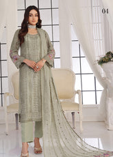 Floral By Soghat Creation Embroidered Chiffon 3 Piece Unstitched Suit SC25F LHC-04