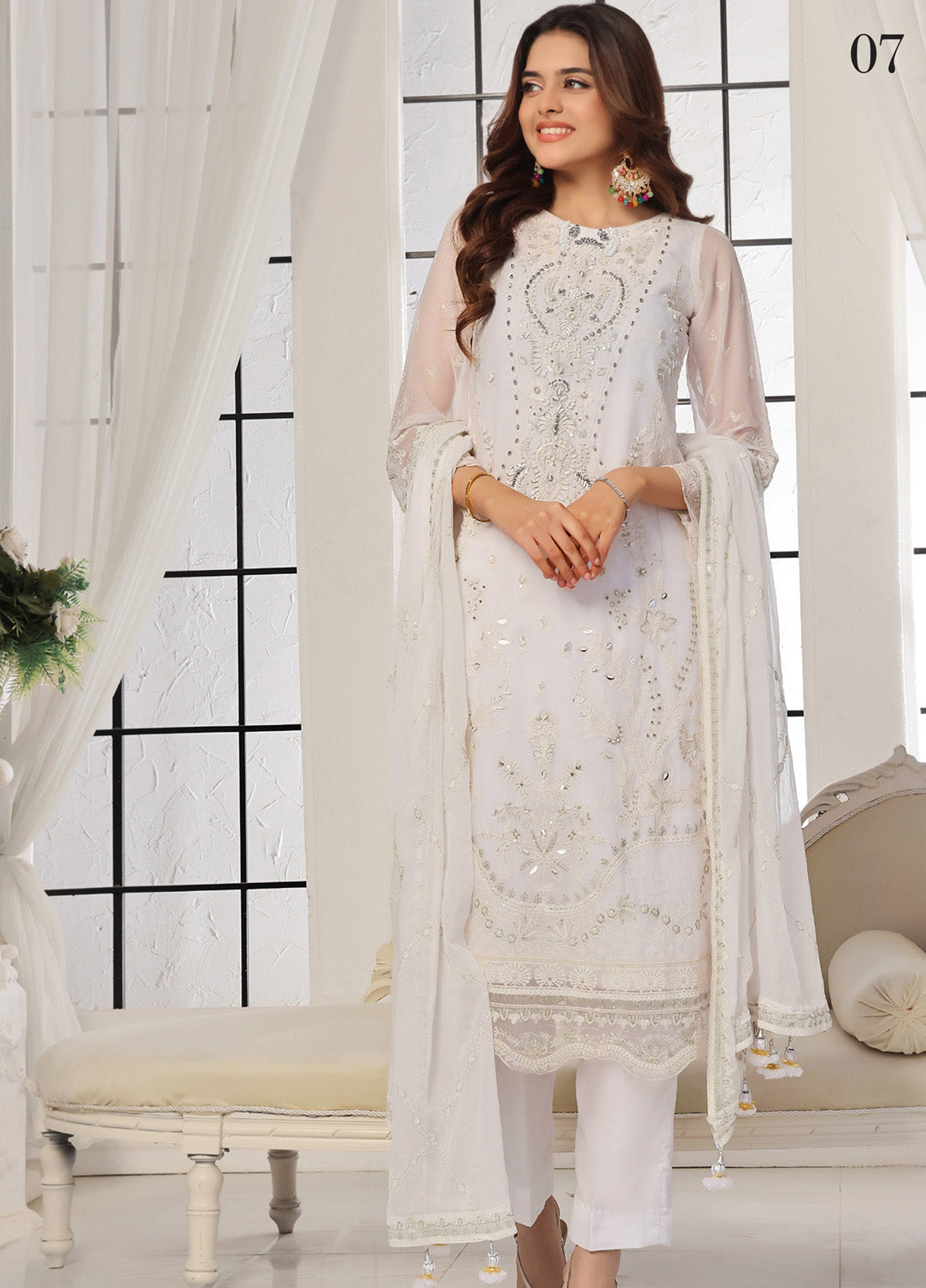 Floral By Soghat Creation Embroidered Chiffon 3 Piece Unstitched Suit SC25F LHC-07 Floral By Soghat Creation Embroidered Chiffon 3 Piece Unstitched Suit SC25F LHC-07