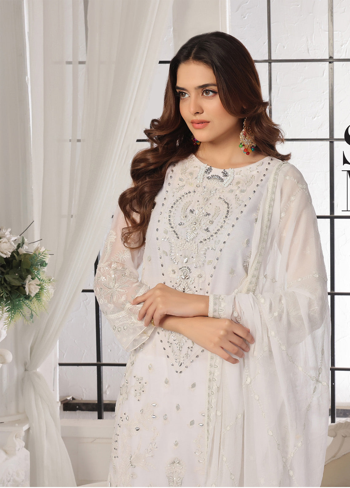 Floral By Soghat Creation Embroidered Chiffon 3 Piece Unstitched Suit SC25F LHC-07 Floral By Soghat Creation Embroidered Chiffon 3 Piece Unstitched Suit SC25F LHC-07