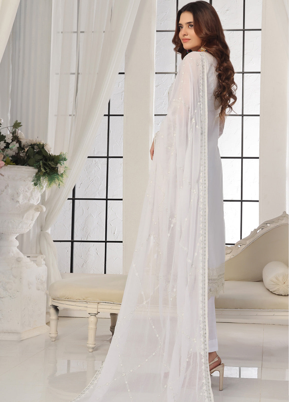 Floral By Soghat Creation Embroidered Chiffon 3 Piece Unstitched Suit SC25F LHC-07 Floral By Soghat Creation Embroidered Chiffon 3 Piece Unstitched Suit SC25F LHC-07