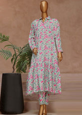 Florence By HZ Textile Printed Raw Silk 2 Piece Stitched Suit HZ24FPRSF PRF-103 CANDY