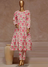 Florence By HZ Textile Printed Raw Silk 2 Piece Stitched Suit HZ24FPRSF PRF-104 BLUSH