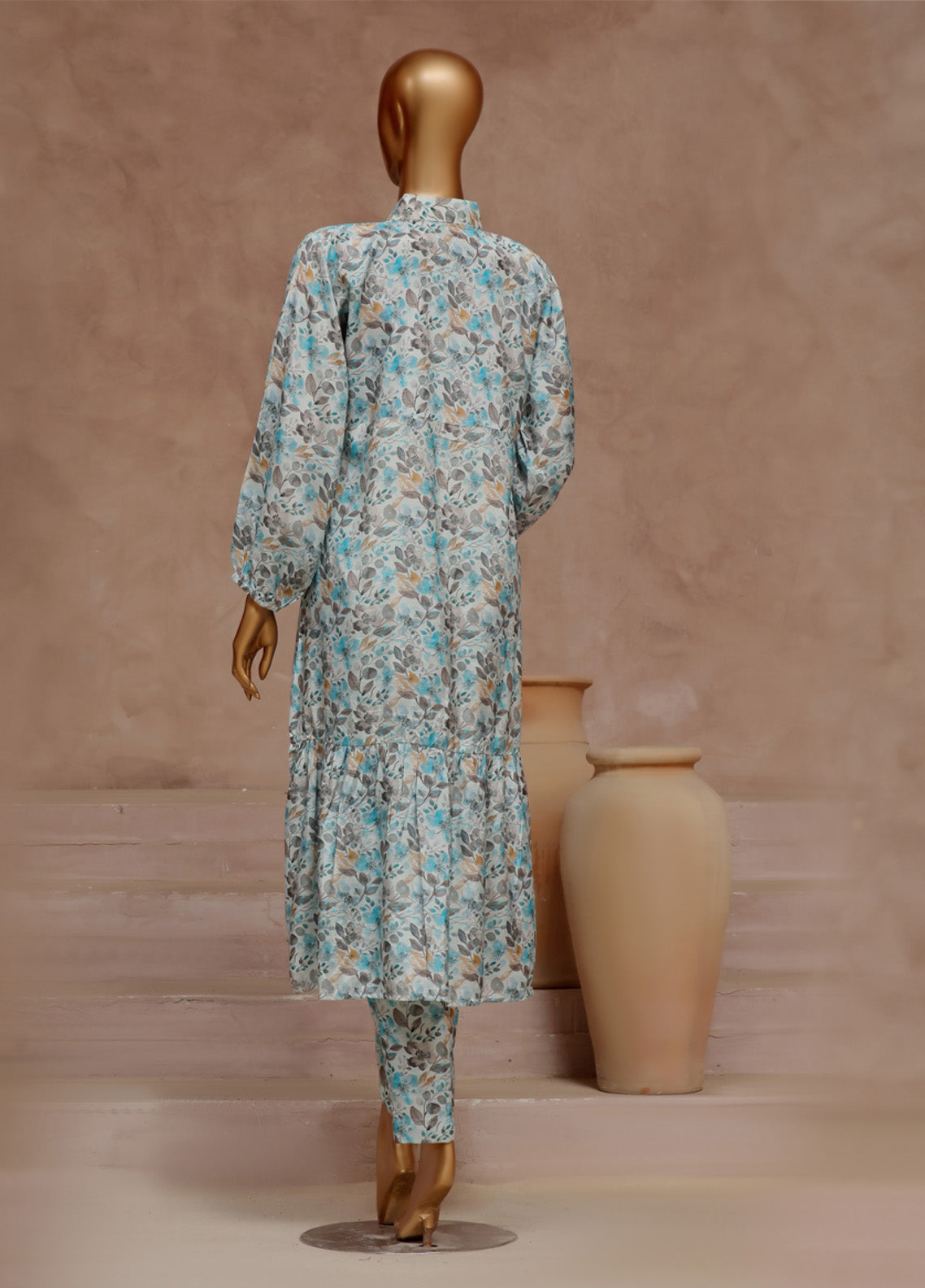 Florence By HZ Textile Printed Raw Silk 2 Piece Stitched Suit HZ24FPRSF PRF-105 ICE BERG Florence By HZ Textile Printed Raw Silk 2 Piece Stitched Suit HZ24FPRSF PRF-105 ICE BERG