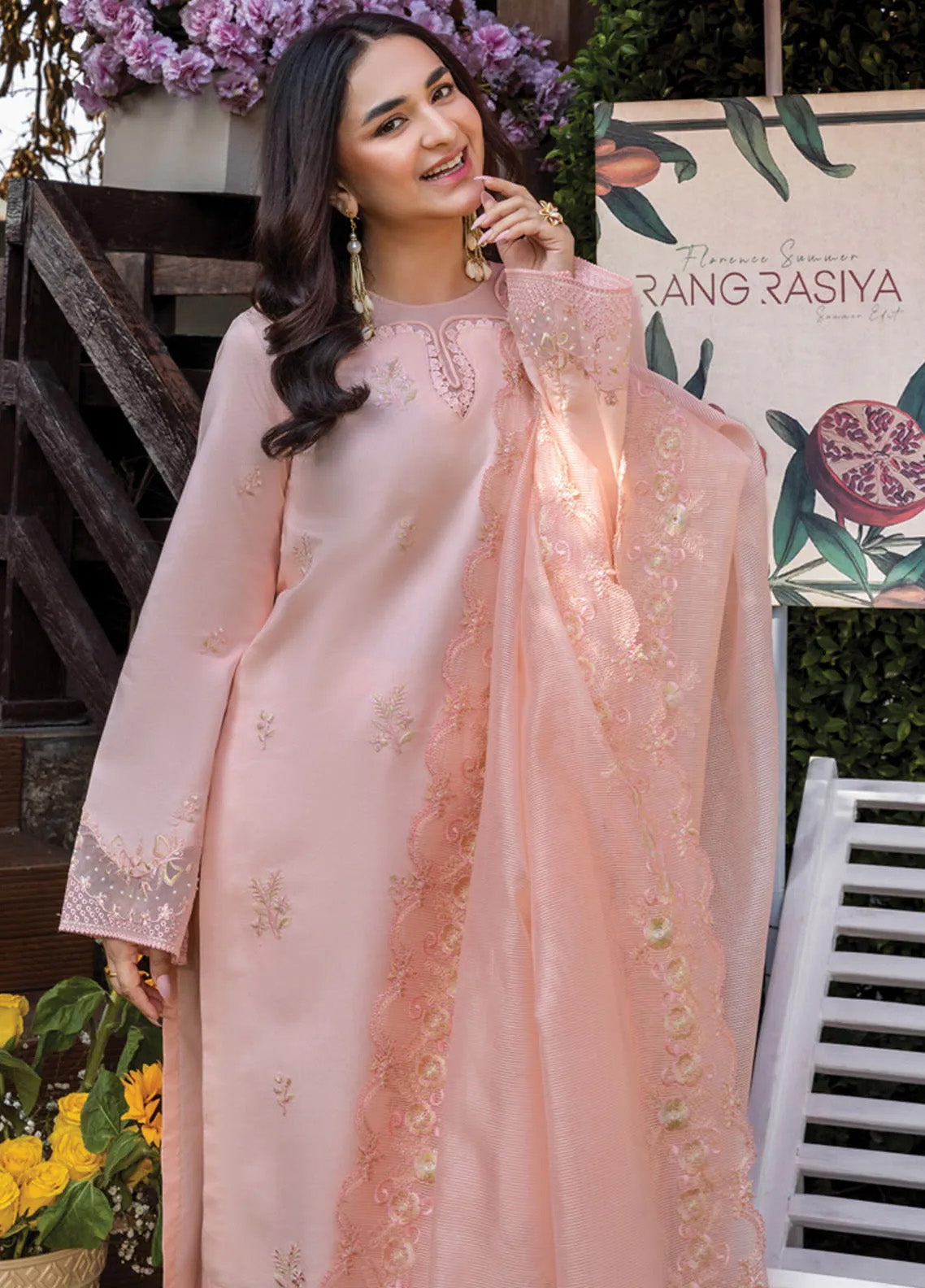 Florence By Rang Rasiya Embroidered Lawn 3 Piece Unstitched Suit RR25FS D-03 ESHAL Florence By Rang Rasiya Embroidered Lawn 3 Piece Unstitched Suit RR25FS D-03 ESHAL