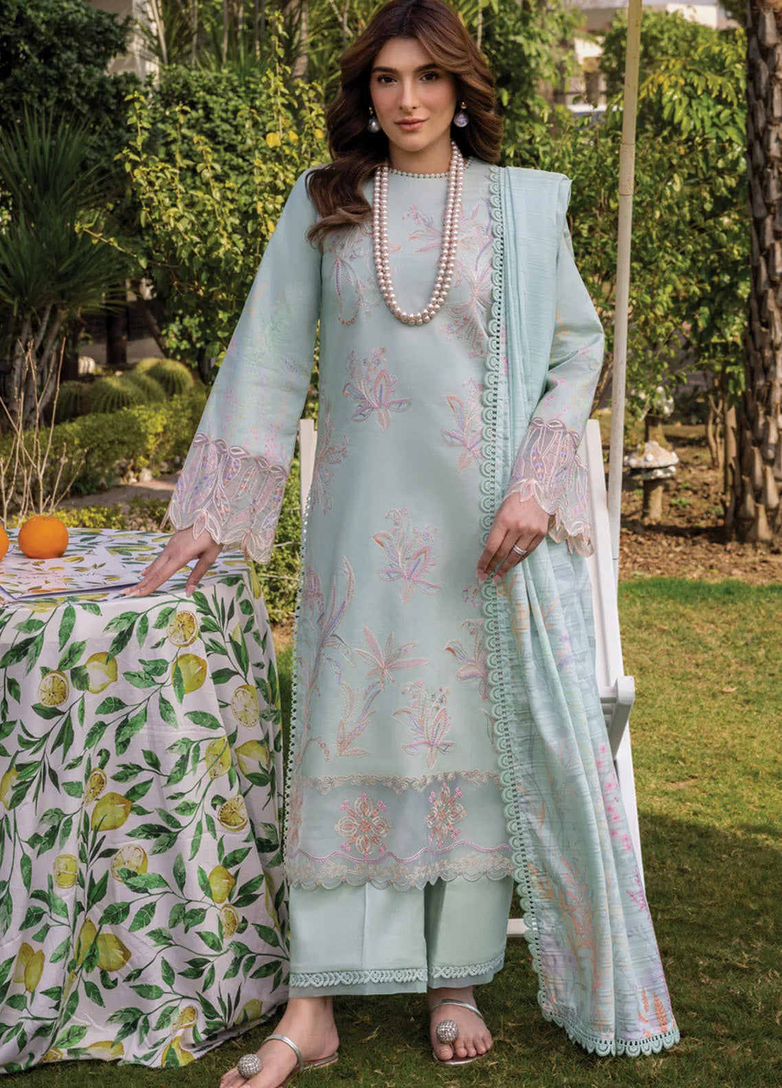 Florence By Rang Rasiya Embroidered Lawn 3 Piece Unstitched Suit RR25FS D-10 SHIREEN Florence By Rang Rasiya Embroidered Lawn 3 Piece Unstitched Suit RR25FS D-10 SHIREEN