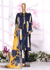 Florence Wintry By HZ Textiles Printed Linen 3 Piece Stitched Suit HZ25FW D-LNP-2509