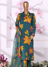 Florence Wintry By HZ Textiles Printed Linen 3 Piece Stitched Suit HZ25FW D-LNP-2512