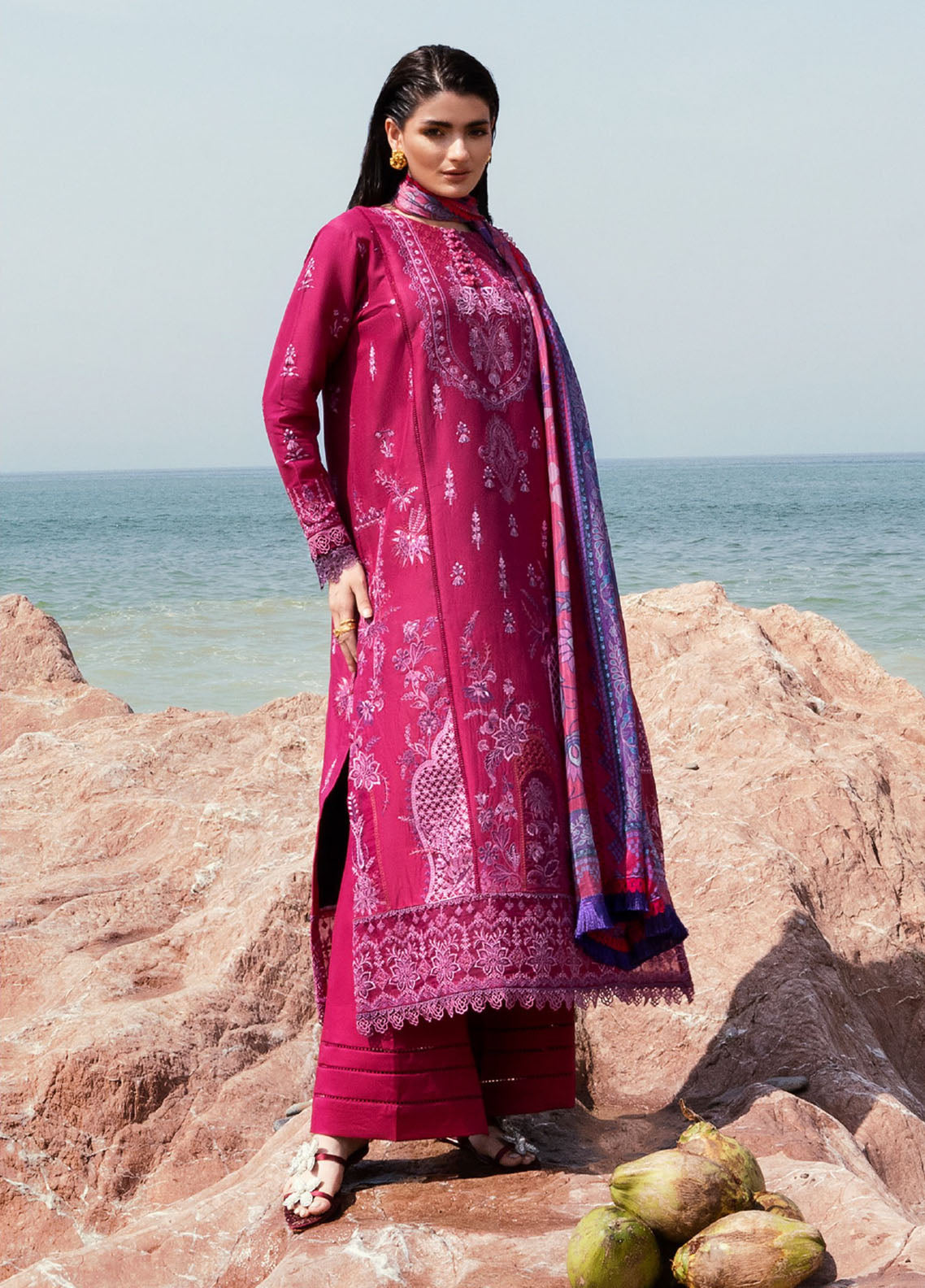 Florent Eid Edit Embroidered Lawn 3 Piece Unstitched Suit FL24EEL D-2A Florent Eid Edit Embroidered Lawn 3 Piece Unstitched Suit FL24EEL D-2A