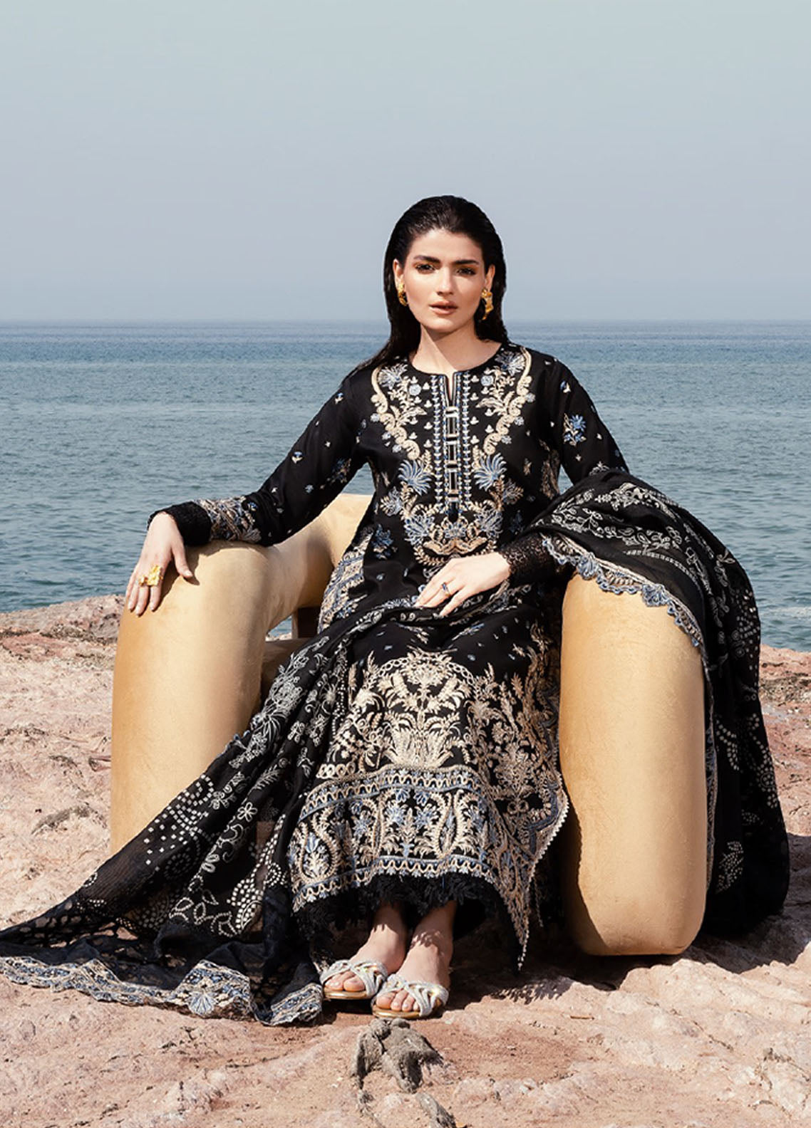 Florent Eid Edit Embroidered Lawn 3 Piece Unstitched Suit FL24EEL D-3A Florent Eid Edit Embroidered Lawn 3 Piece Unstitched Suit FL24EEL D-3A