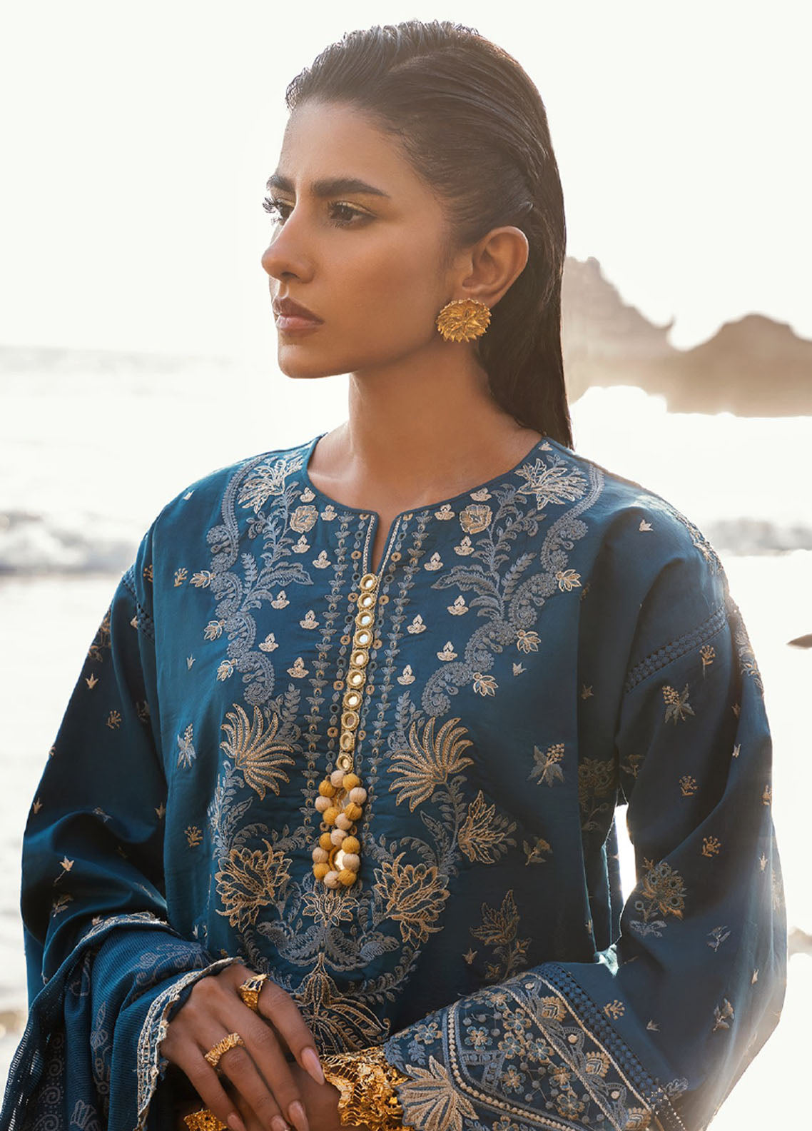 Florent Eid Edit Embroidered Lawn 3 Piece Unstitched Suit FL24EEL D-3B Florent Eid Edit Embroidered Lawn 3 Piece Unstitched Suit FL24EEL D-3B