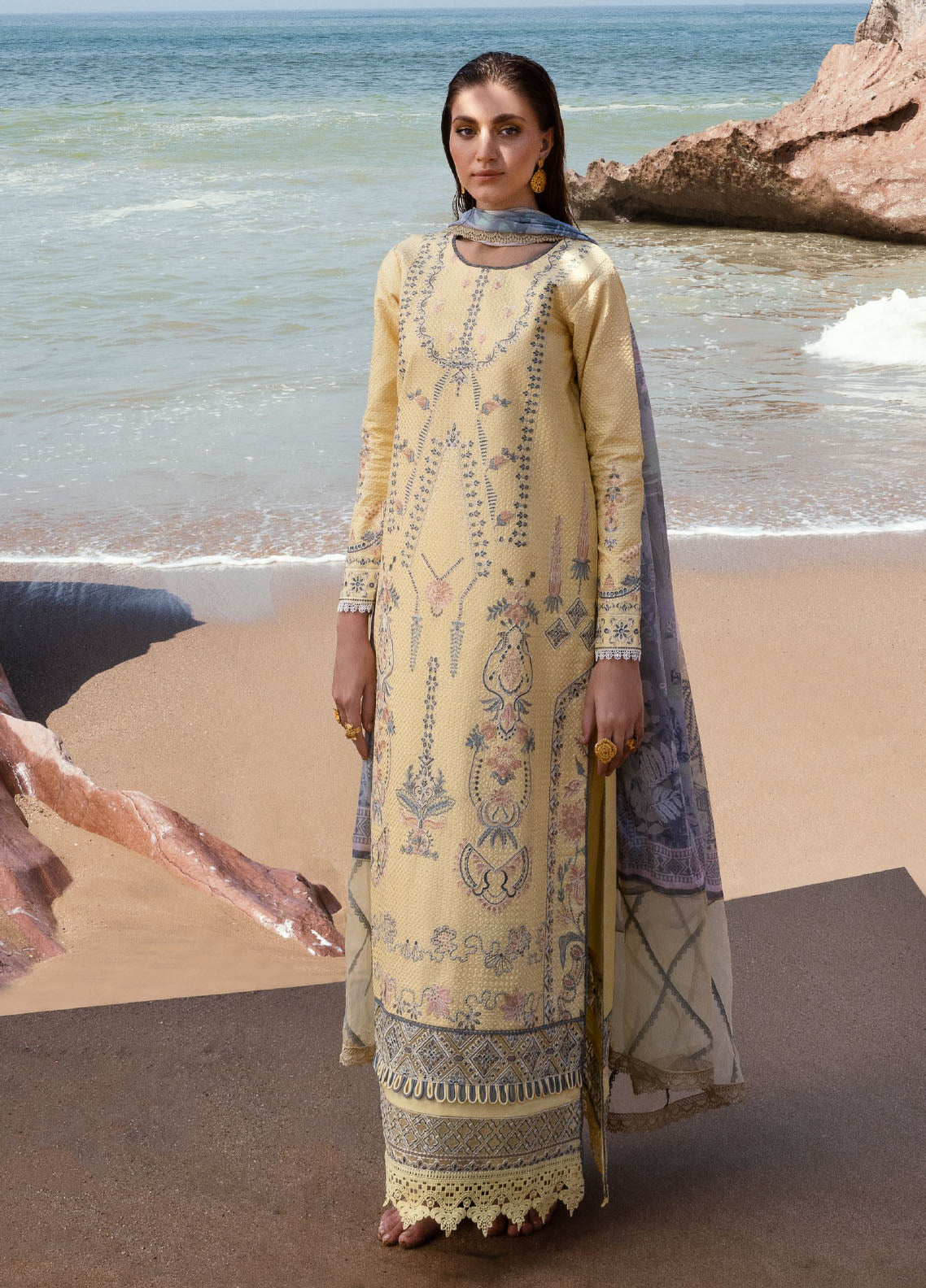 Florent Eid Edit Embroidered Lawn 3 Piece Unstitched Suit FL24EEL D-5A Florent Eid Edit Embroidered Lawn 3 Piece Unstitched Suit FL24EEL D-5A