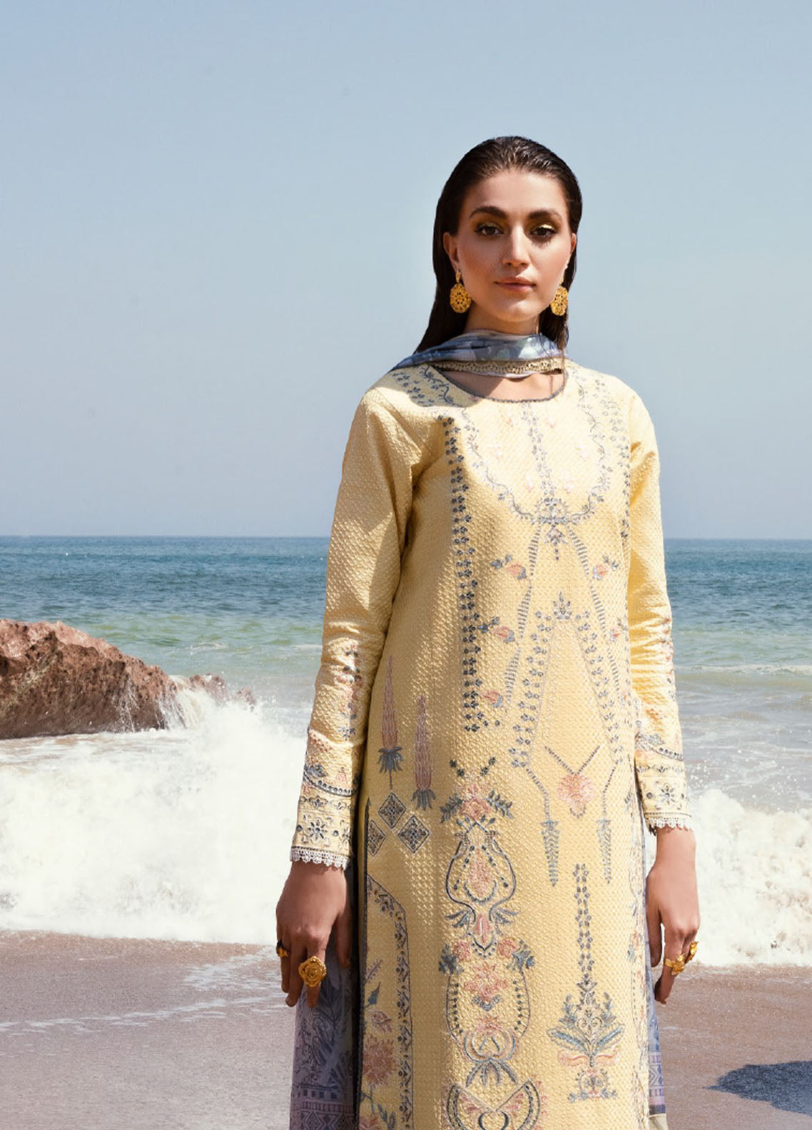 Florent Eid Edit Embroidered Lawn 3 Piece Unstitched Suit FL24EEL D-5A Florent Eid Edit Embroidered Lawn 3 Piece Unstitched Suit FL24EEL D-5A