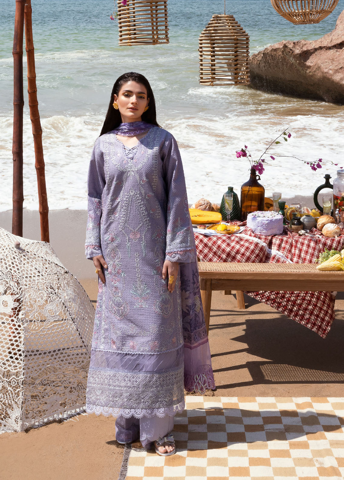 Florent Eid Edit Embroidered Lawn 3 Piece Unstitched Suit FL24EEL D-5B Florent Eid Edit Embroidered Lawn 3 Piece Unstitched Suit FL24EEL D-5B
