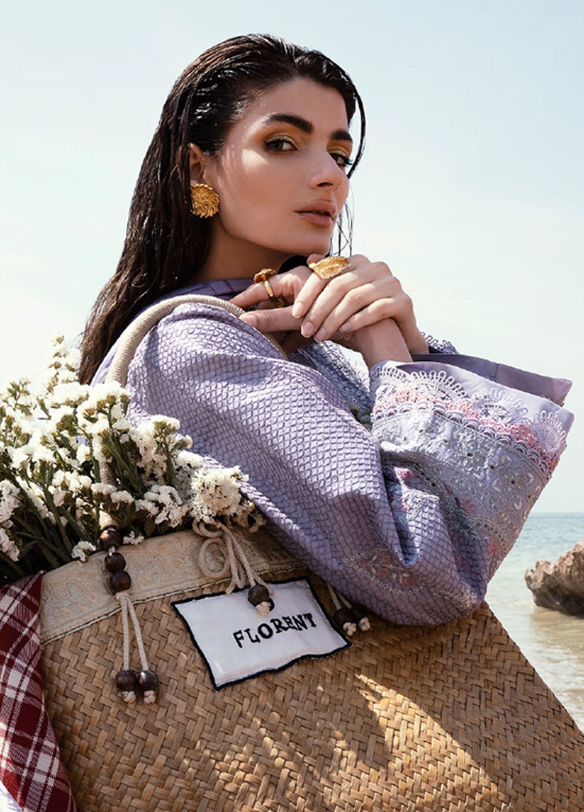 Florent Eid Edit Embroidered Lawn 3 Piece Unstitched Suit FL24EEL D-5B Florent Eid Edit Embroidered Lawn 3 Piece Unstitched Suit FL24EEL D-5B