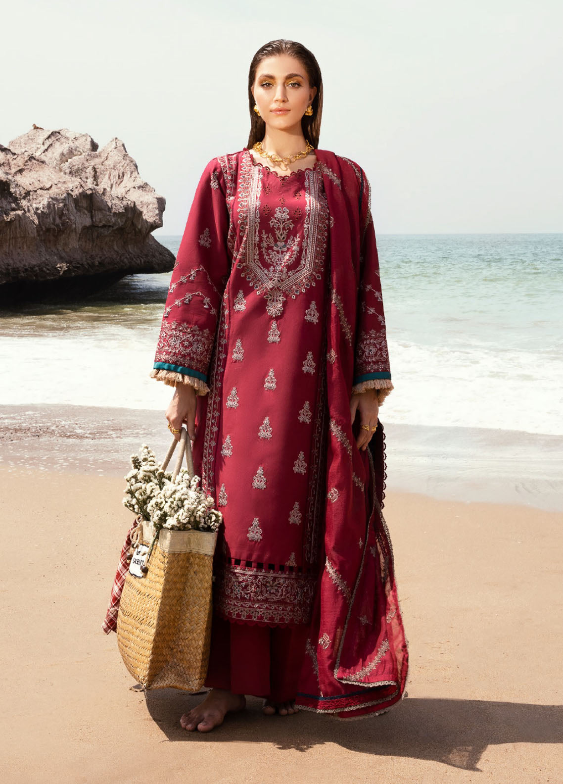 Florent Eid Edit Embroidered Lawn 3 Piece Unstitched Suit FL24EEL D-7B Florent Eid Edit Embroidered Lawn 3 Piece Unstitched Suit FL24EEL D-7B