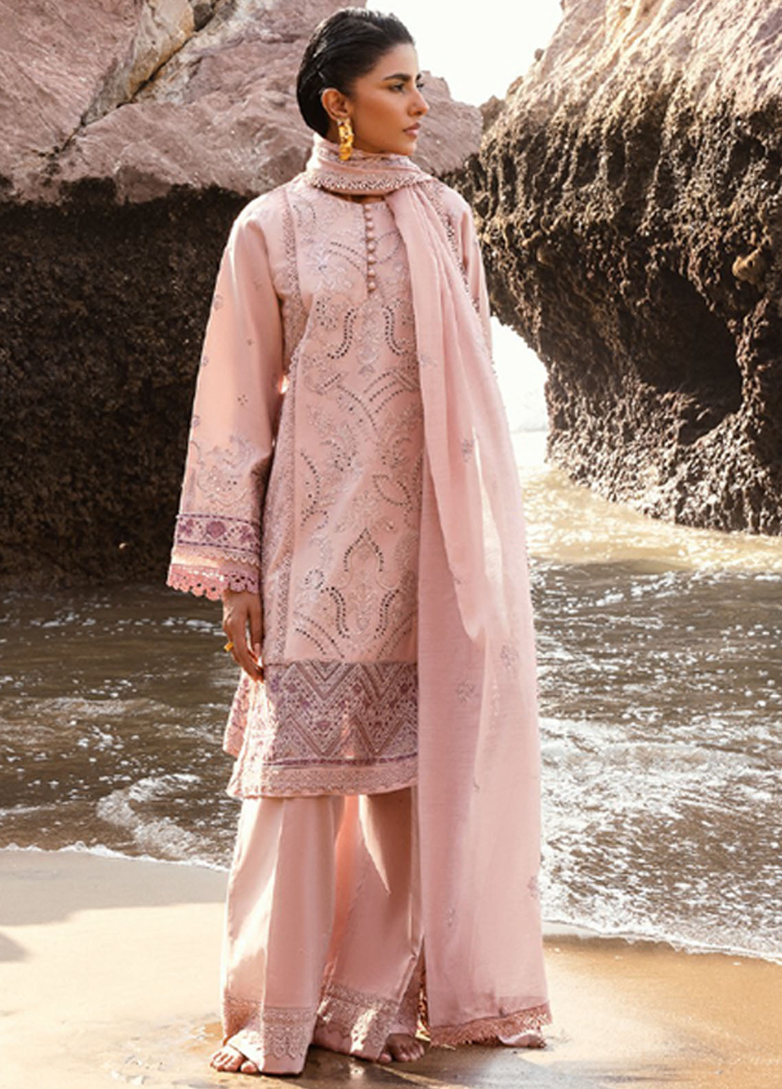 Florent Eid Edit Embroidered Lawn 3 Piece Unstitched Suit FL24EEL D-8A Florent Eid Edit Embroidered Lawn 3 Piece Unstitched Suit FL24EEL D-8A