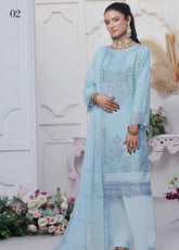 Florum By Soghat Creation Embroidered Chiffon 3 Piece Unstitched Suit SC25FLC D-02