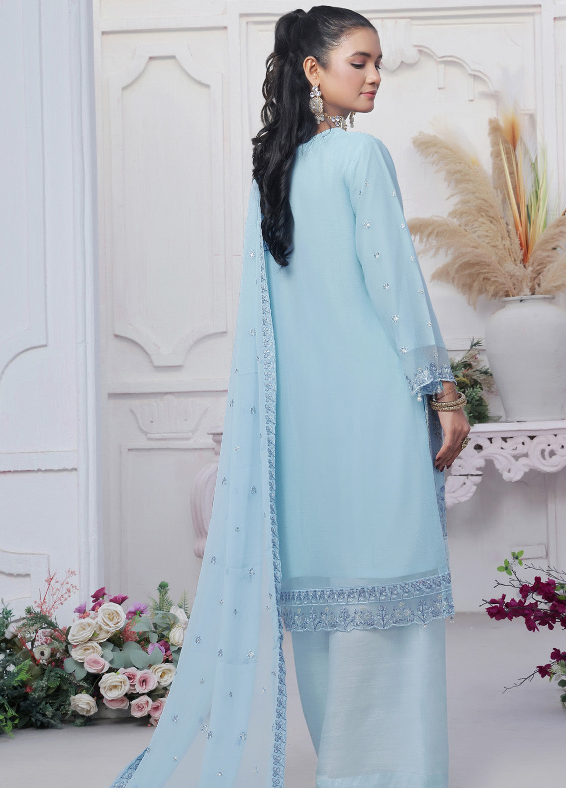 Florum By Soghat Creation Embroidered Chiffon 3 Piece Unstitched Suit SC25FLC D-02 Florum By Soghat Creation Embroidered Chiffon 3 Piece Unstitched Suit SC25FLC D-02