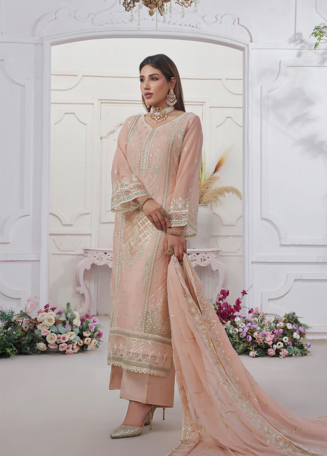 Florum By Soghat Creation Embroidered Chiffon 3 Piece Unstitched Suit SC25FLC D-03 Florum By Soghat Creation Embroidered Chiffon 3 Piece Unstitched Suit SC25FLC D-03
