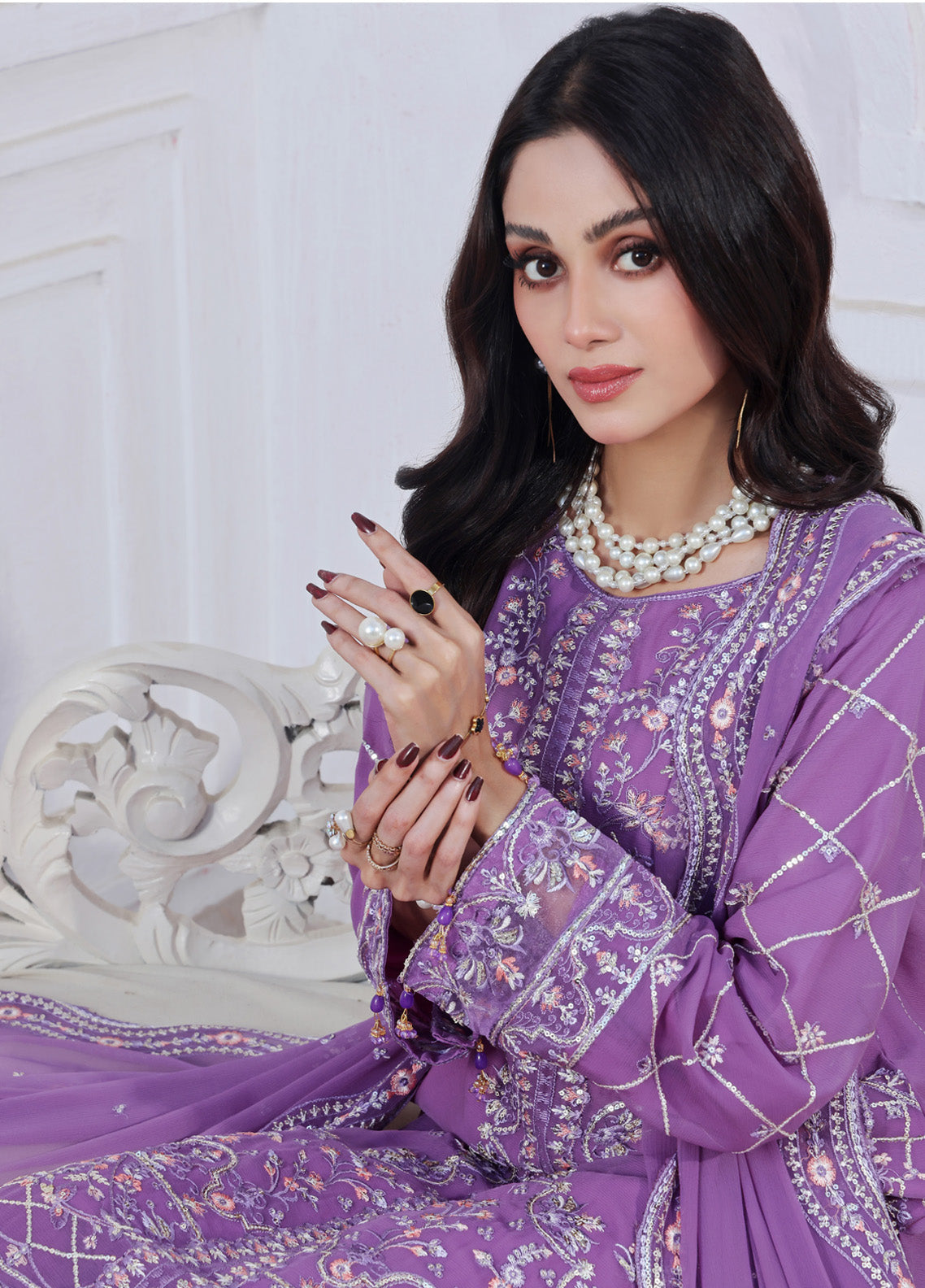Florum By Soghat Creation Embroidered Chiffon 3 Piece Unstitched Suit SC25FLC D-04 Florum By Soghat Creation Embroidered Chiffon 3 Piece Unstitched Suit SC25FLC D-04