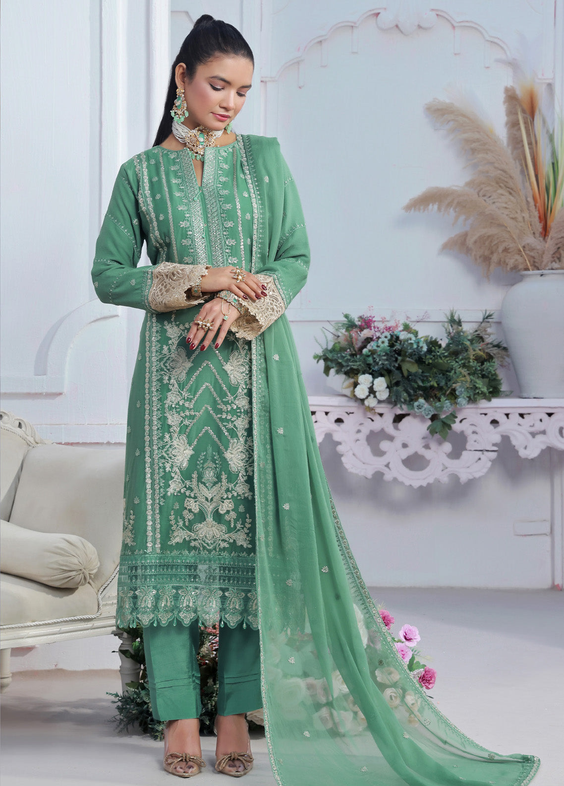 Florum By Soghat Creation Embroidered Chiffon 3 Piece Unstitched Suit SC25FLC D-05 Florum By Soghat Creation Embroidered Chiffon 3 Piece Unstitched Suit SC25FLC D-05