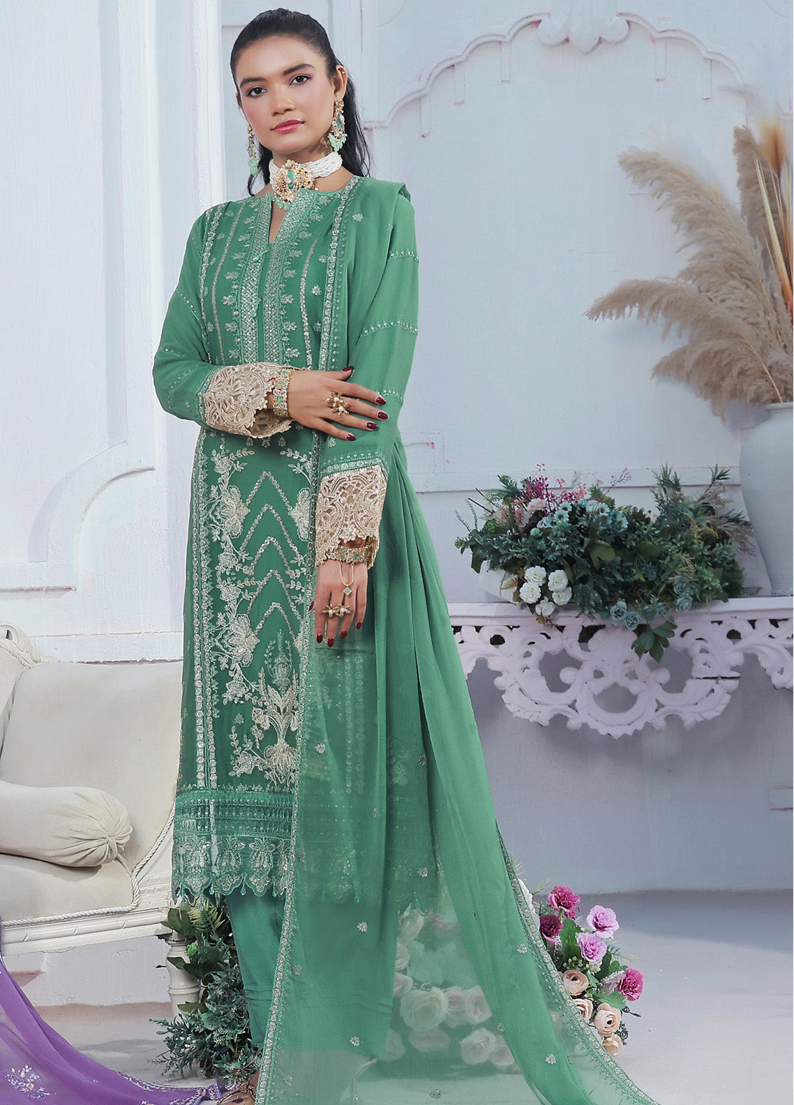 Florum By Soghat Creation Embroidered Chiffon 3 Piece Unstitched Suit SC25FLC D-05 Florum By Soghat Creation Embroidered Chiffon 3 Piece Unstitched Suit SC25FLC D-05