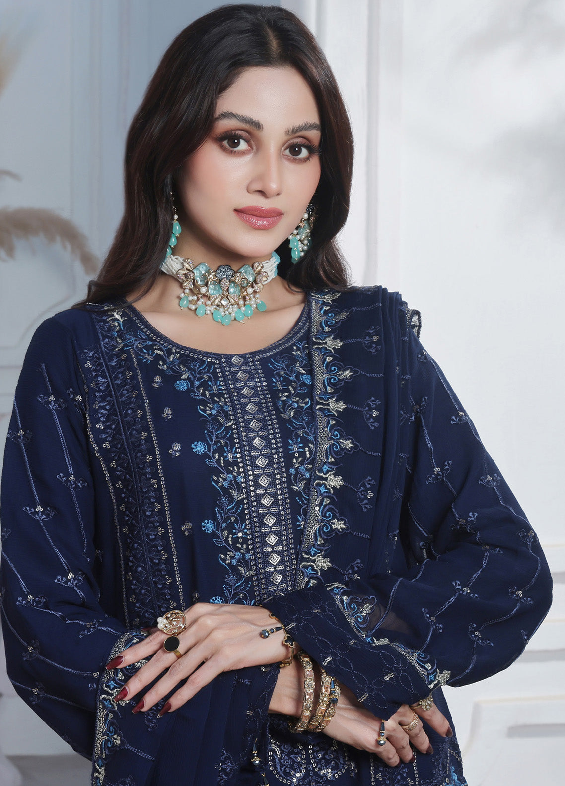 Florum By Soghat Creation Embroidered Chiffon 3 Piece Unstitched Suit SC25FLC D-06 Florum By Soghat Creation Embroidered Chiffon 3 Piece Unstitched Suit SC25FLC D-06