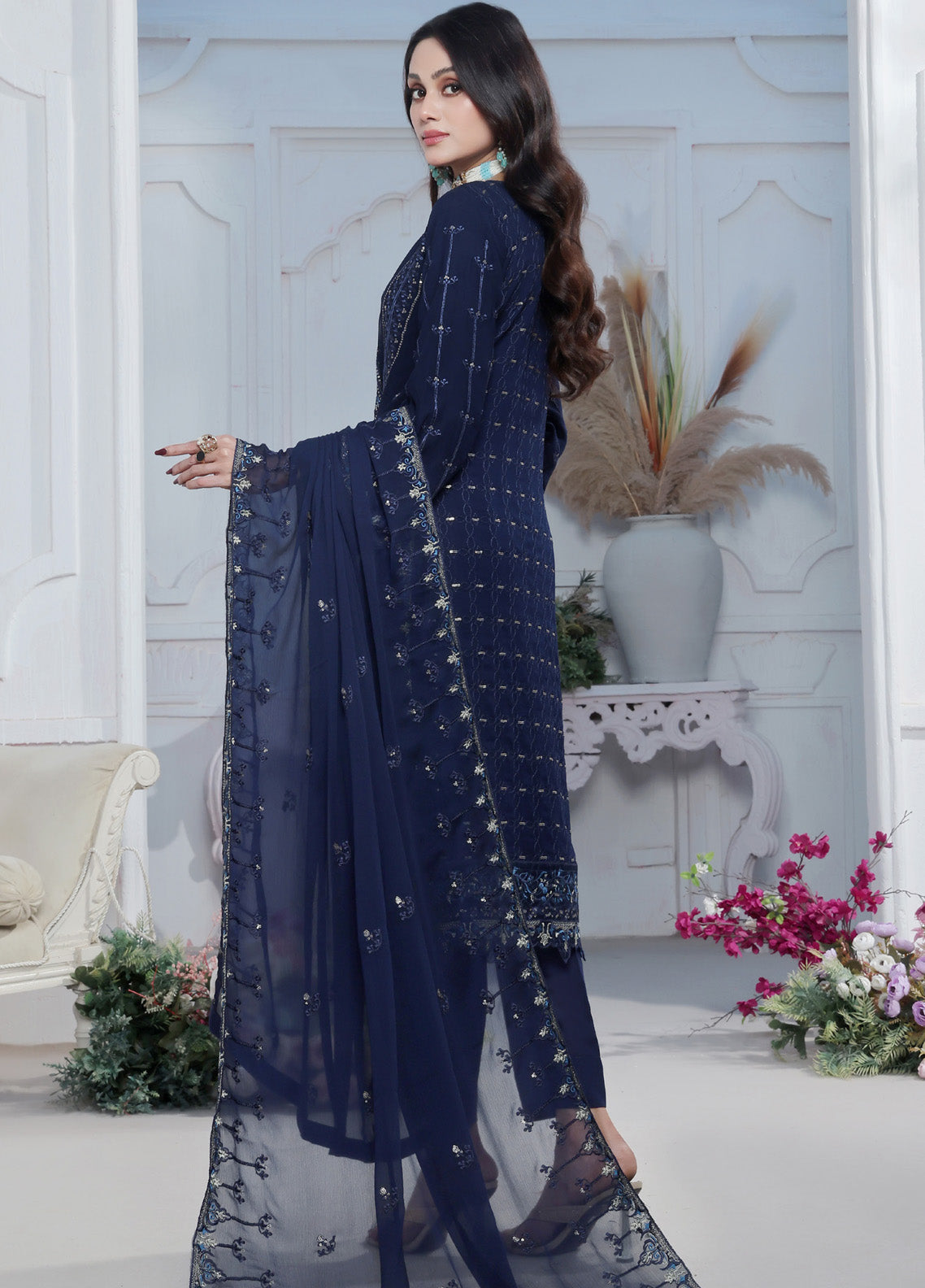 Florum By Soghat Creation Embroidered Chiffon 3 Piece Unstitched Suit SC25FLC D-06 Florum By Soghat Creation Embroidered Chiffon 3 Piece Unstitched Suit SC25FLC D-06