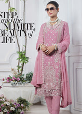 Florum By Soghat Creation Embroidered Chiffon 3 Piece Unstitched Suit SC25FLC D-08