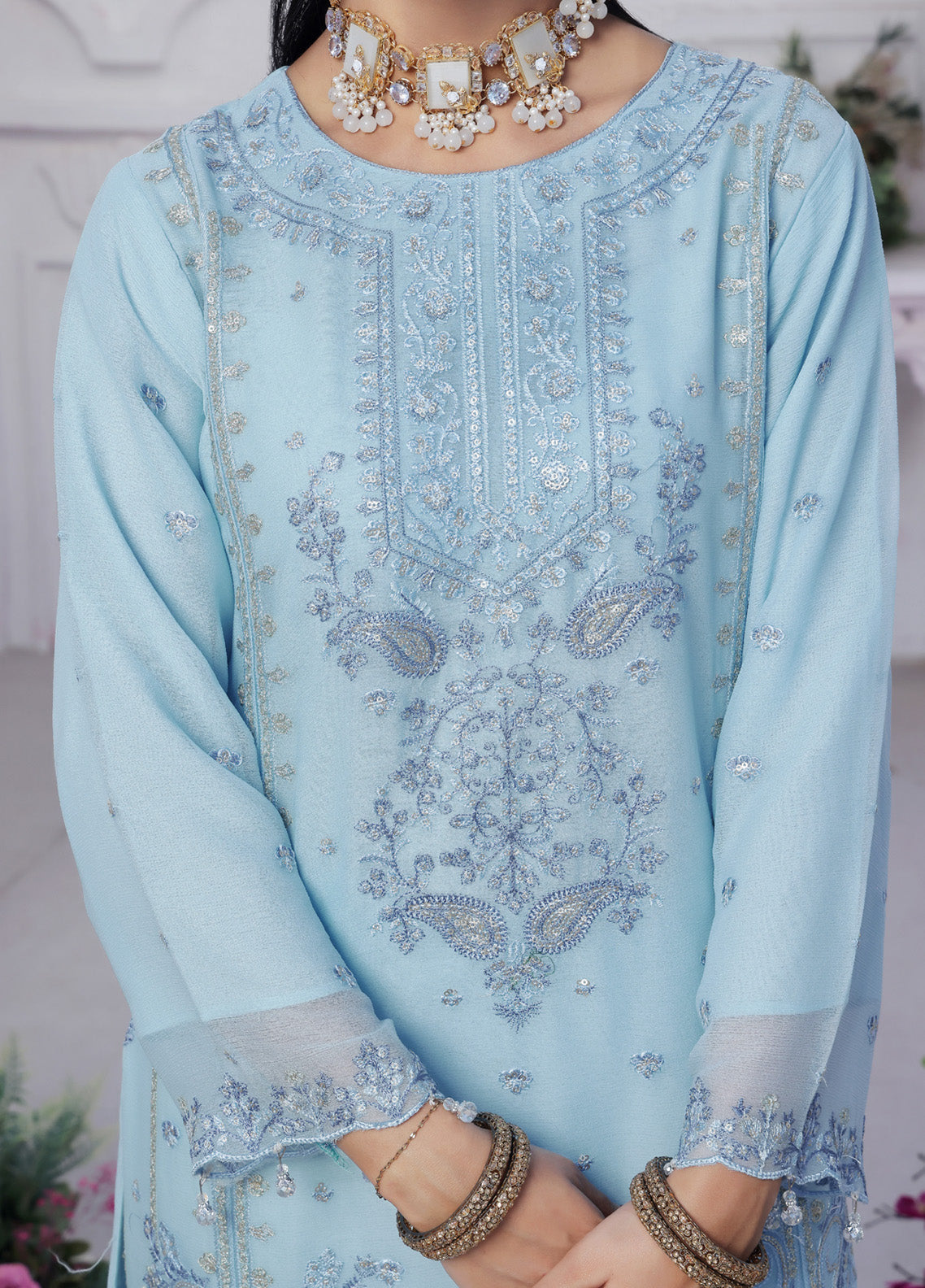 Florum By Soghat Creation Embroidered Chiffon 3 Piece Stitched Suit SC25FLC D-02 Florum By Soghat Creation Embroidered Chiffon 3 Piece Stitched Suit SC25FLC D-02