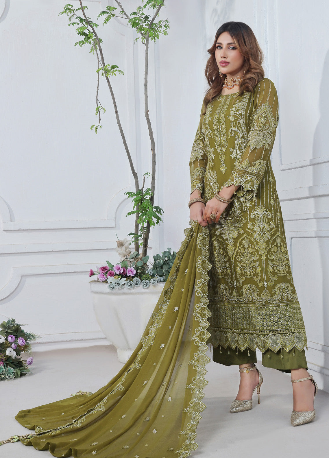 Florum By Soghat Creation Embroidered Chiffon 3 Piece Stitched Suit SC25FLC D-07 Florum By Soghat Creation Embroidered Chiffon 3 Piece Stitched Suit SC25FLC D-07