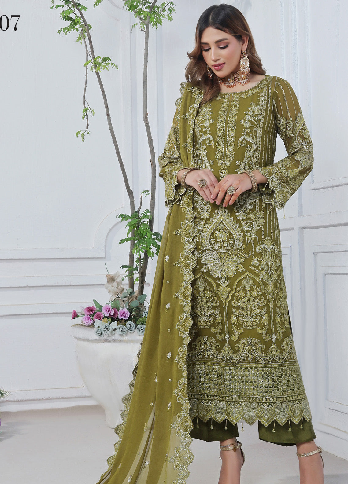 Florum By Soghat Creation Embroidered Chiffon 3 Piece Stitched Suit SC25FLC D-07 Florum By Soghat Creation Embroidered Chiffon 3 Piece Stitched Suit SC25FLC D-07
