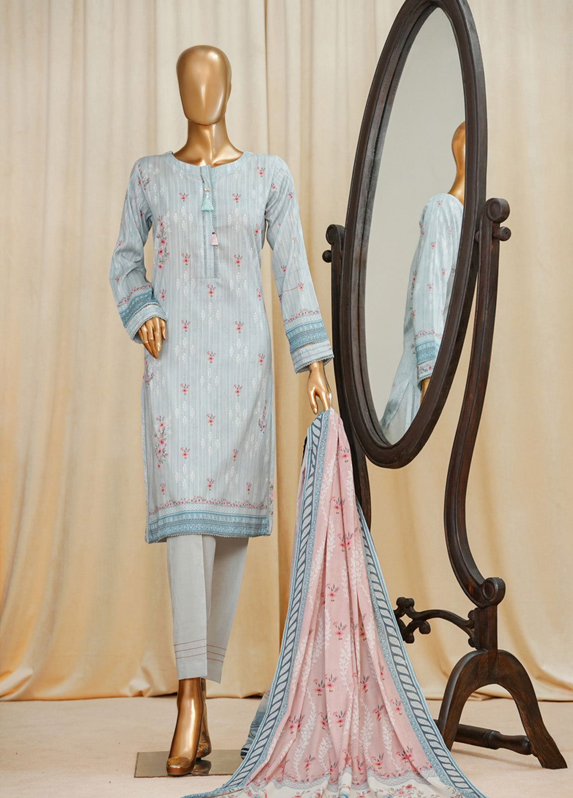 Gardenia By HZ Textile Printed Lawn 3 Piece Stitched Suit HZ24G PDL-712-GB Gardenia By HZ Textile Printed Lawn 3 Piece Stitched Suit HZ24G PDL-712-GB