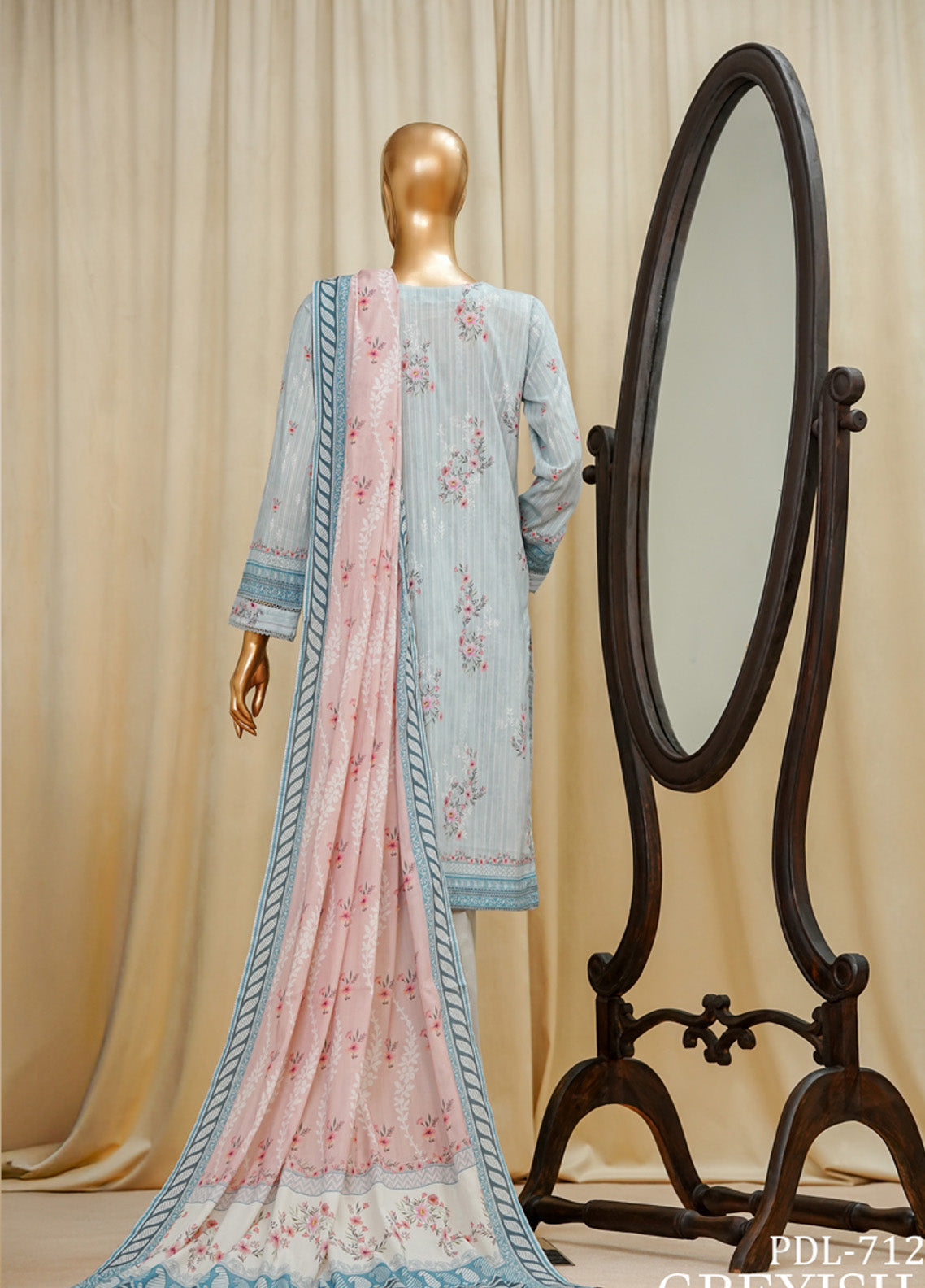 Gardenia By HZ Textile Printed Lawn 3 Piece Stitched Suit HZ24G PDL-712-GB Gardenia By HZ Textile Printed Lawn 3 Piece Stitched Suit HZ24G PDL-712-GB