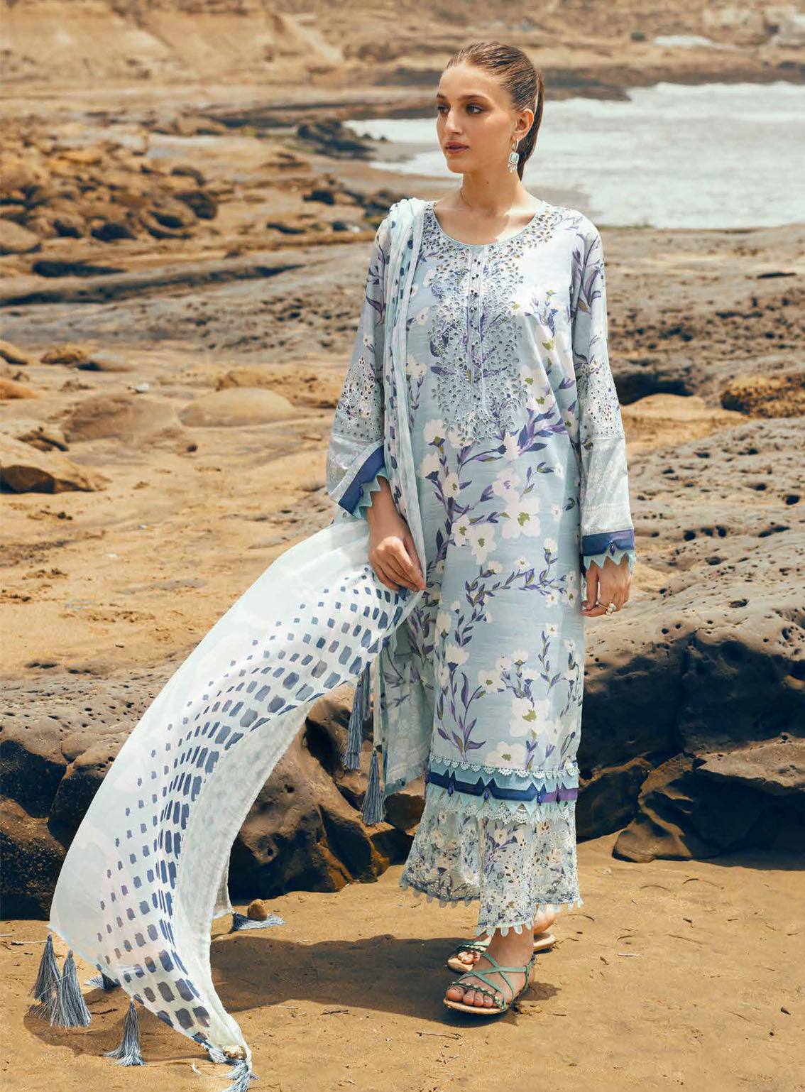 Gardenia By Nureh Chikankari Lawn 3 Piece Unstitched Suit NU24GC NSG-151 Gardenia By Nureh Chikankari Lawn 3 Piece Unstitched Suit NU24GC NSG-151