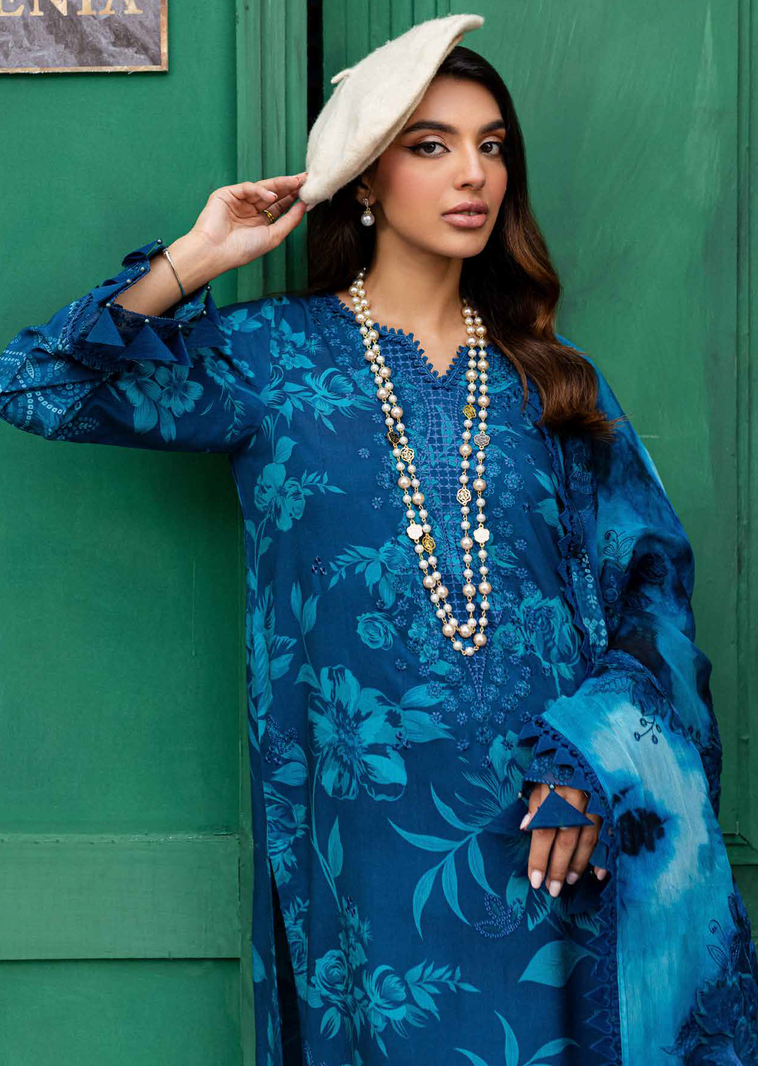 Gardenia By Nureh Embroidered Slub Linen 3 Piece Unstitched Suit NU24GL NSG-161 Gardenia By Nureh Embroidered Slub Linen 3 Piece Unstitched Suit NU24GL NSG-161