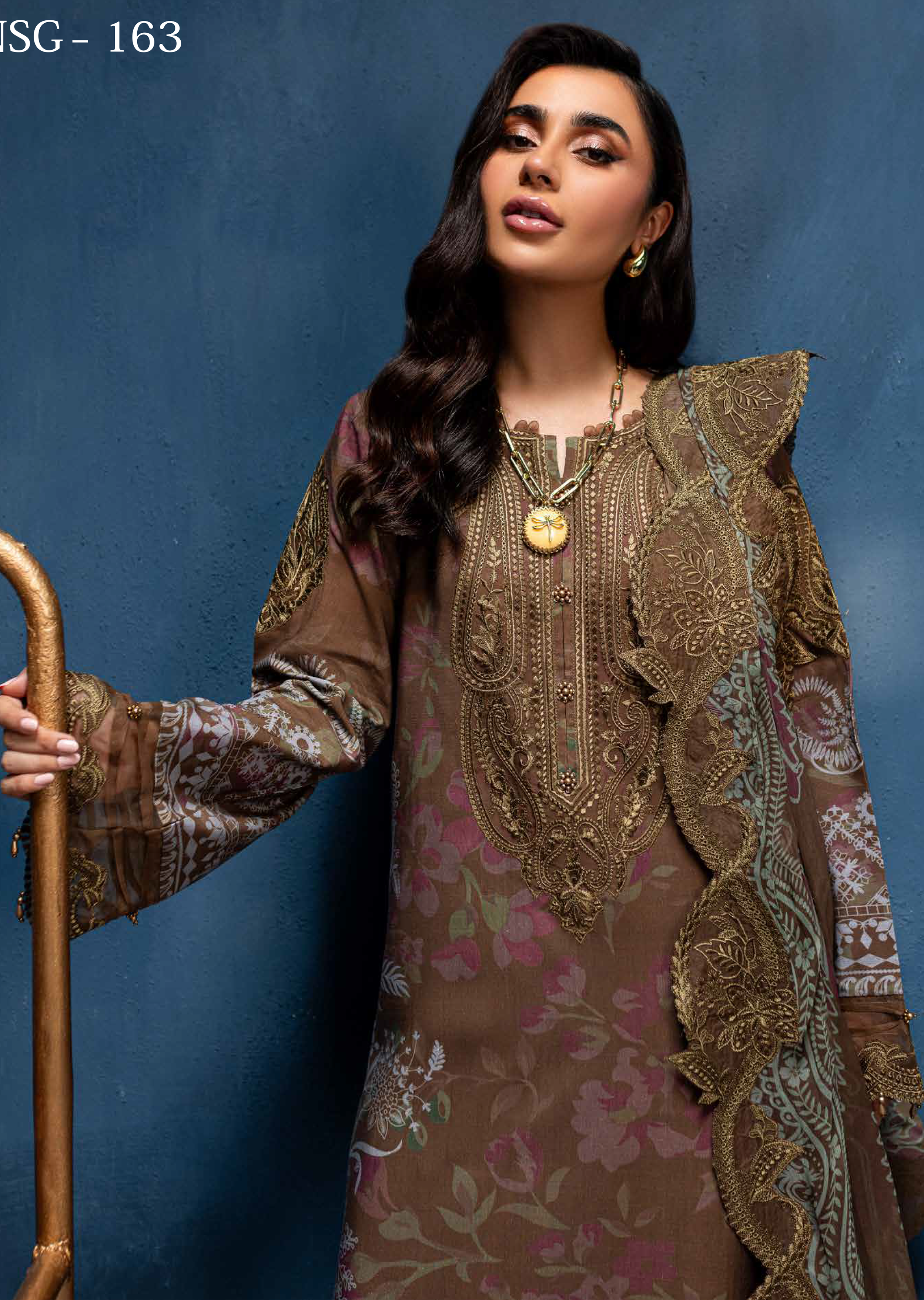 Gardenia By Nureh Embroidered Slub Linen 3 Piece Unstitched Suit NU24GL NSG-163 Gardenia By Nureh Embroidered Slub Linen 3 Piece Unstitched Suit NU24GL NSG-163