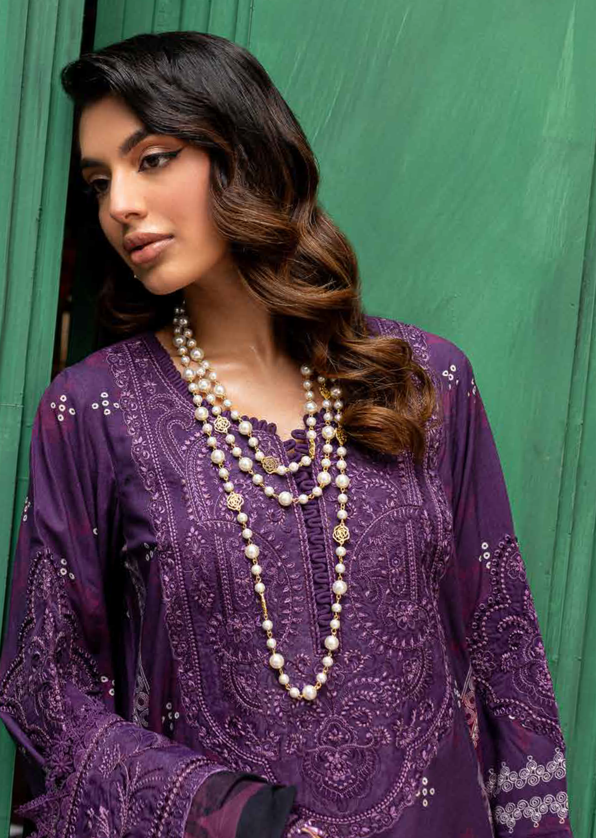 Gardenia By Nureh Embroidered Slub Linen 3 Piece Unstitched Suit NU24GL NSG-166 Gardenia By Nureh Embroidered Slub Linen 3 Piece Unstitched Suit NU24GL NSG-166