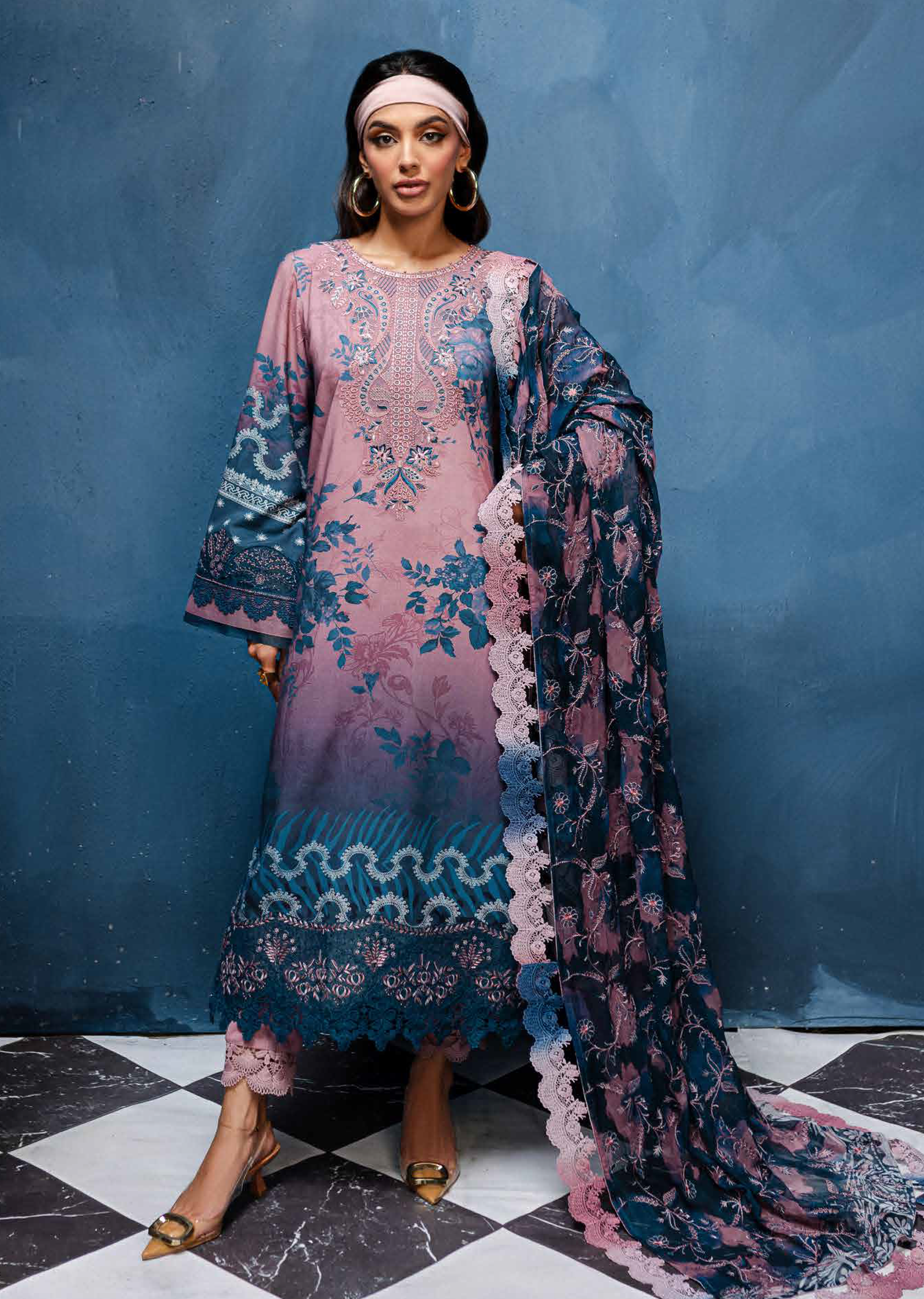 Gardenia By Nureh Embroidered Slub Linen 3 Piece Unstitched Suit NU24GL NSG-167 Gardenia By Nureh Embroidered Slub Linen 3 Piece Unstitched Suit NU24GL NSG-167