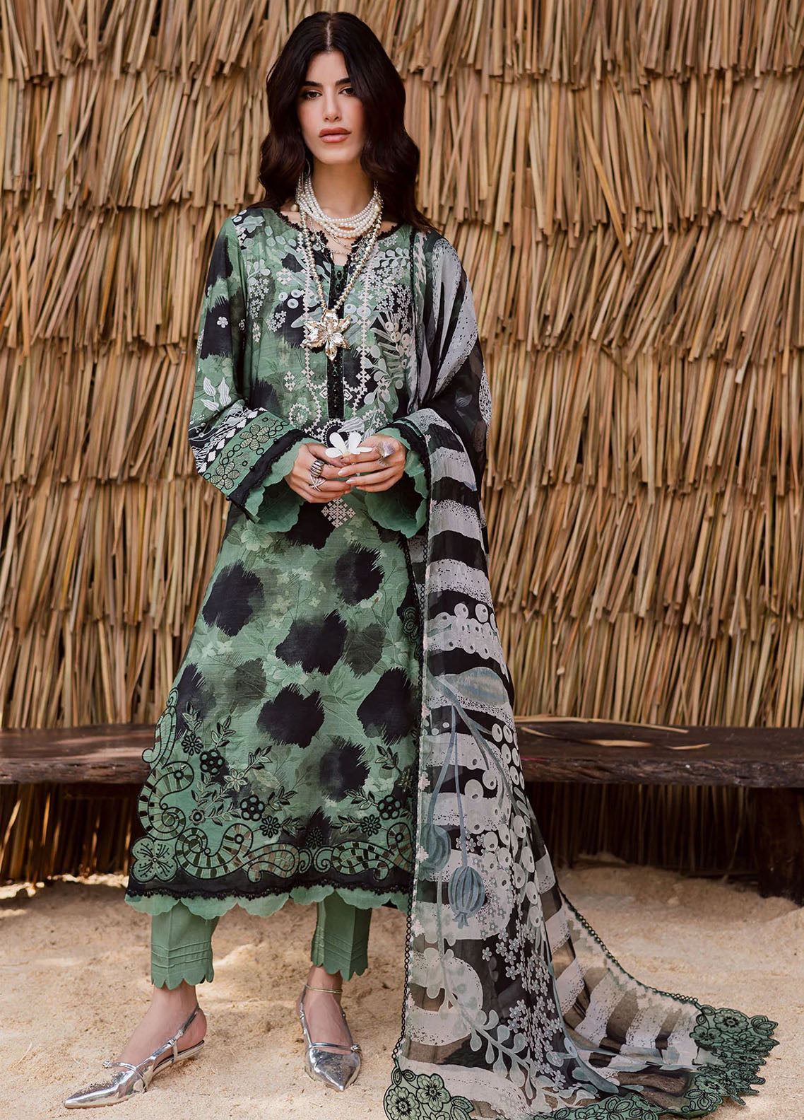 Gardenia By Nureh Embroidered Viscose Slub Linen 3 Piece Unstitched Suit NU25GVSL D-NEW-86 Gardenia By Nureh Embroidered Viscose Slub Linen 3 Piece Unstitched Suit NU25GVSL D-NEW-86