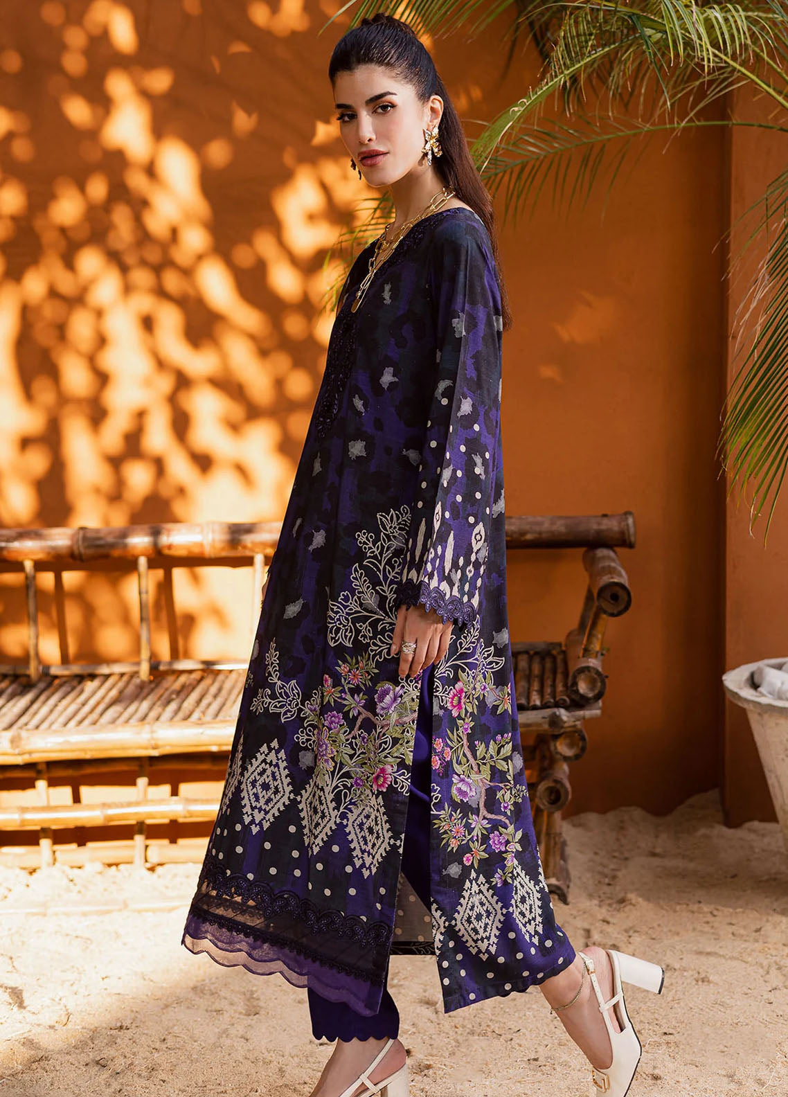 Gardenia By Nureh Embroidered Viscose Slub Linen 3 Piece Unstitched Suit NU25GVSL D-NEW-88 Gardenia By Nureh Embroidered Viscose Slub Linen 3 Piece Unstitched Suit NU25GVSL D-NEW-88