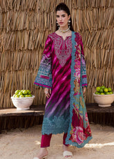 Gardenia By Nureh Embroidered Viscose Slub Linen 3 Piece Unstitched Suit NU25GVSL D-NEW-89