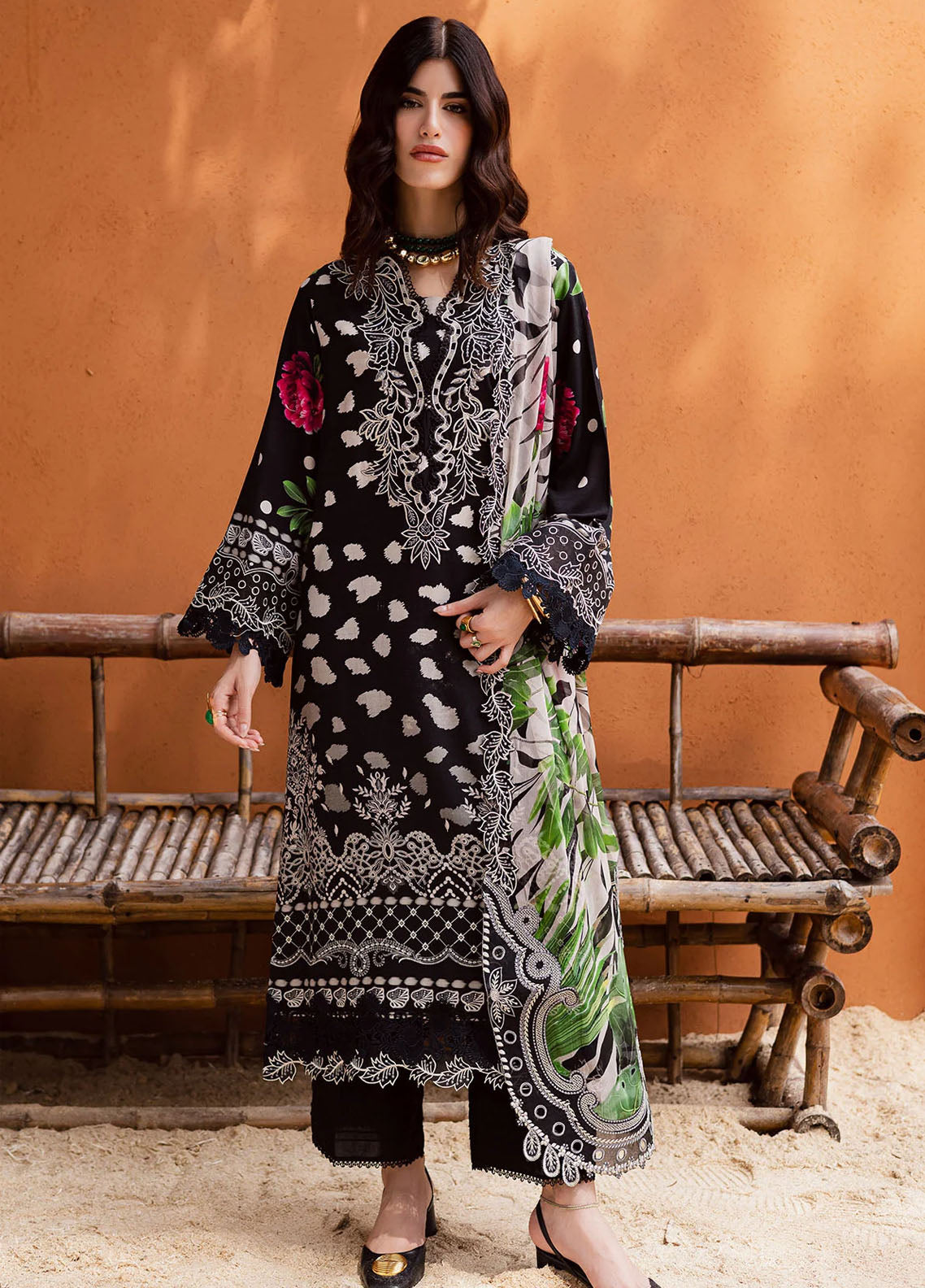 Gardenia By Nureh Embroidered Viscose Slub Linen 3 Piece Unstitched Suit NU25GVSL D-NEW-90 Gardenia By Nureh Embroidered Viscose Slub Linen 3 Piece Unstitched Suit NU25GVSL D-NEW-90