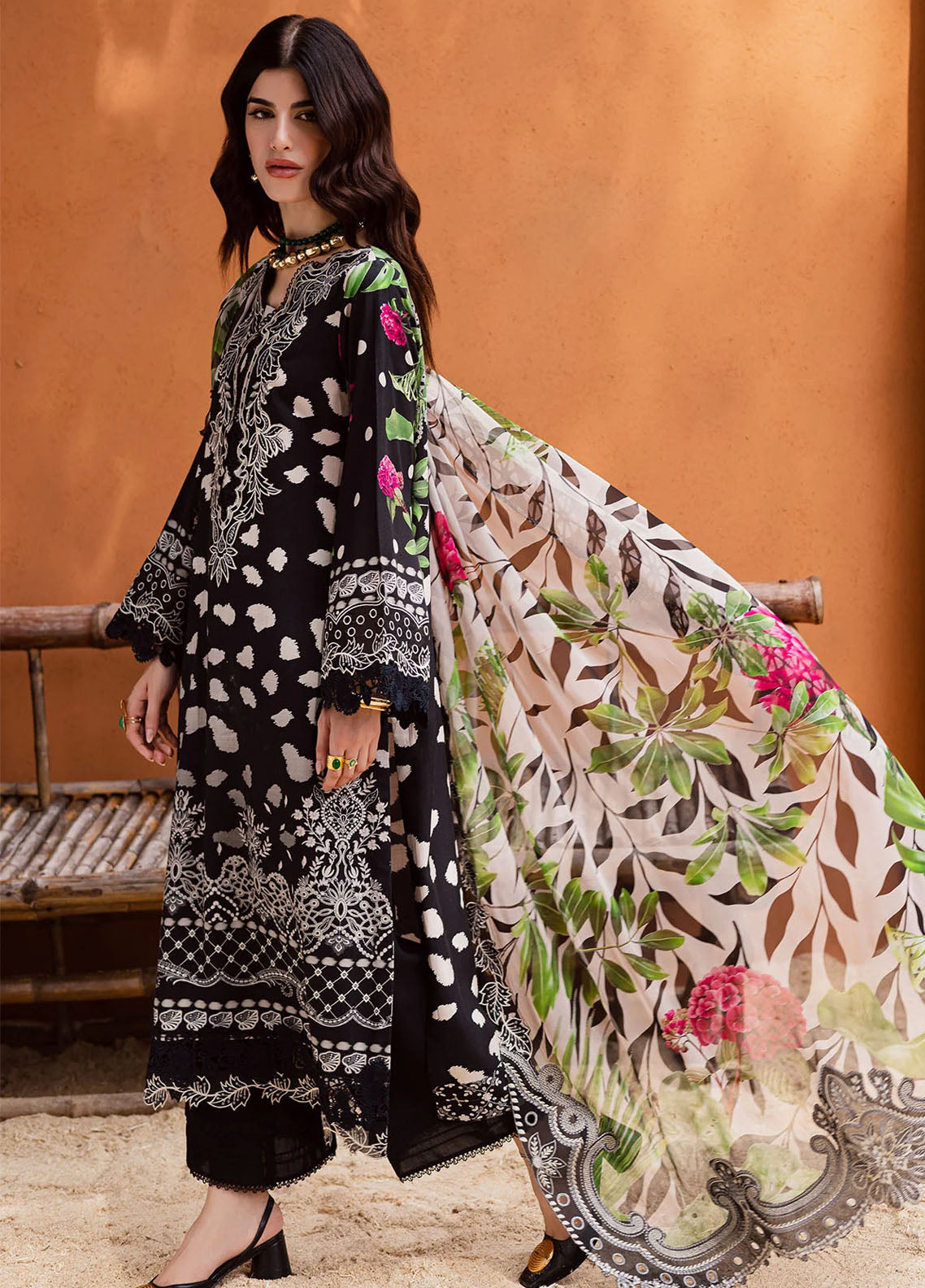 Gardenia By Nureh Embroidered Viscose Slub Linen 3 Piece Unstitched Suit NU25GVSL D-NEW-90 Gardenia By Nureh Embroidered Viscose Slub Linen 3 Piece Unstitched Suit NU25GVSL D-NEW-90