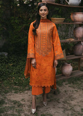 Gardenia Printkari By Humdum Embroidered Lawn 3 Piece Unstitched Suit HD24G D-02