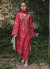 Gardenia Printkari By Humdum Embroidered Lawn 3 Piece Unstitched Suit HD24G D-06