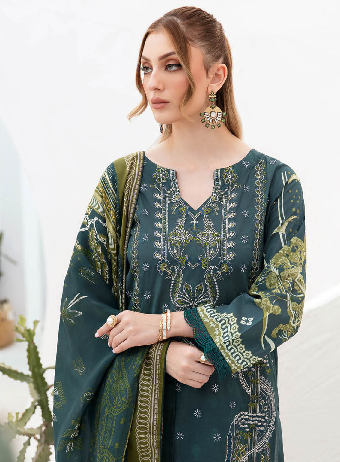 Ghazal By Ramsha Luxury Embroidered Lawn 3 Piece Unstitched Suit RM24LEL G-203 Ghazal By Ramsha Luxury Embroidered Lawn 3 Piece Unstitched Suit RM24LEL G-203