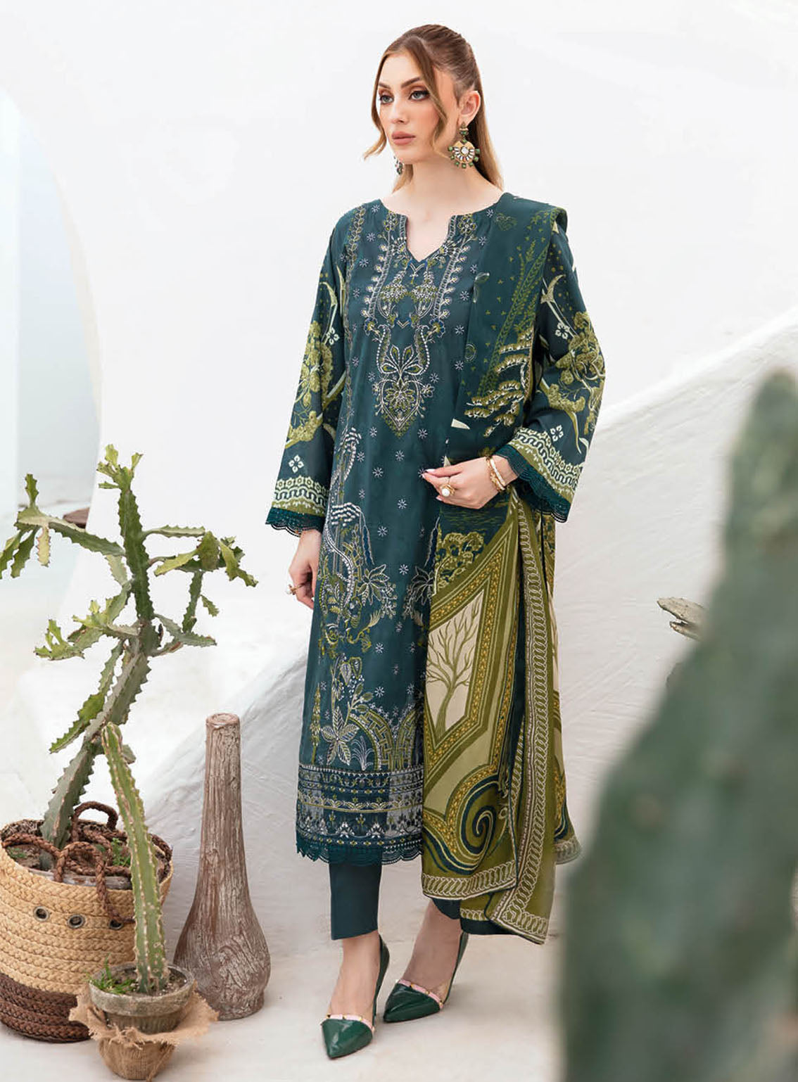 Ghazal By Ramsha Luxury Embroidered Lawn 3 Piece Unstitched Suit RM24LEL G-203 Ghazal By Ramsha Luxury Embroidered Lawn 3 Piece Unstitched Suit RM24LEL G-203