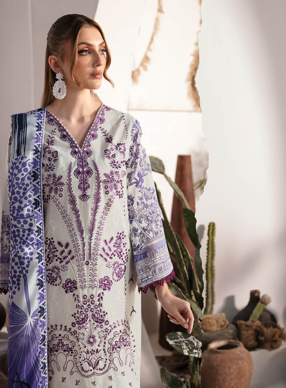 Ghazal By Ramsha Luxury Embroidered Lawn 3 Piece Unstitched Suit RM24LEL G-204 Ghazal By Ramsha Luxury Embroidered Lawn 3 Piece Unstitched Suit RM24LEL G-204