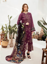 Ghazal By Ramsha Luxury Embroidered Lawn 3 Piece Unstitched Suit RM24LEL G-205